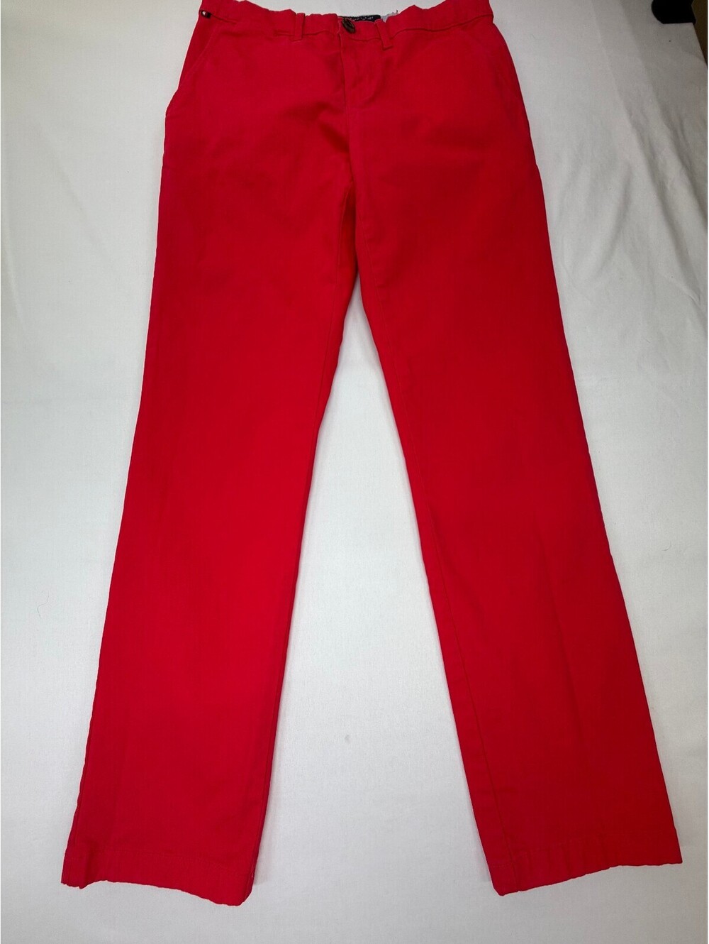 Tommy Hilfiger Women's Trouser Flat Front Slim Fit Stretch Size 30/30 Red